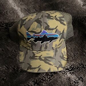 Patagonia Black and Tan Trucker Hat